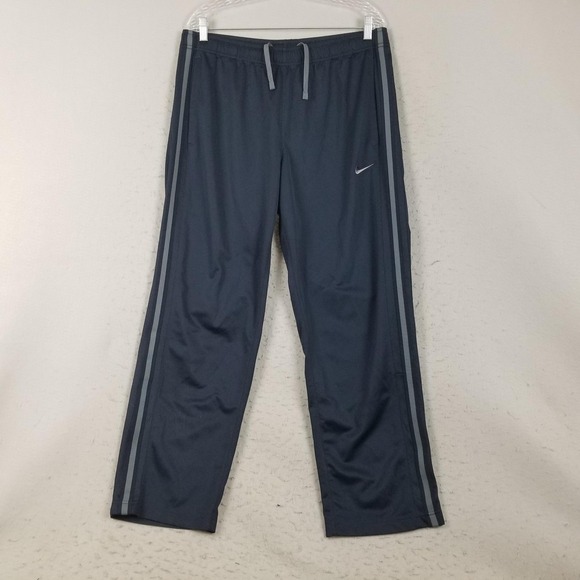 Nike Other - Nike Pants Mens Large Blue Gray Track Athletic Warm Up Polyester Stripe